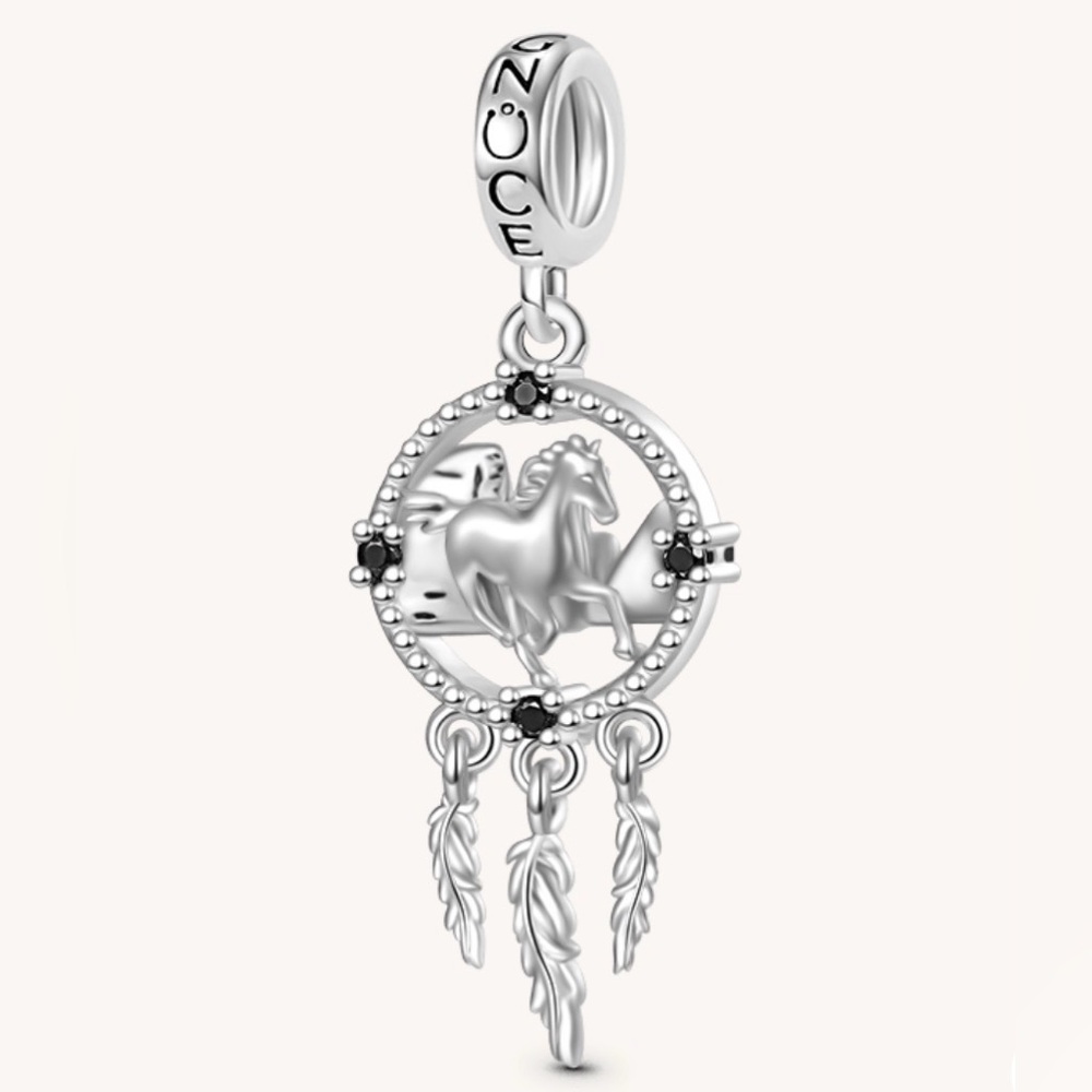 NEW Gnoce Horse Dream Catcher Pendant Dangle Charm